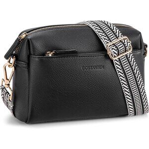 Small Designer Crossbody Black Bag Women Cell Phone Purse Shoulder Wallet